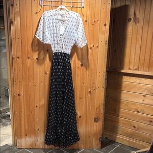 MISA maxi cut out dress